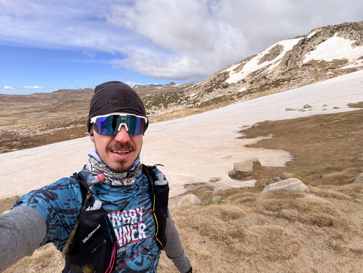 Snow drifts on the way to the summit
